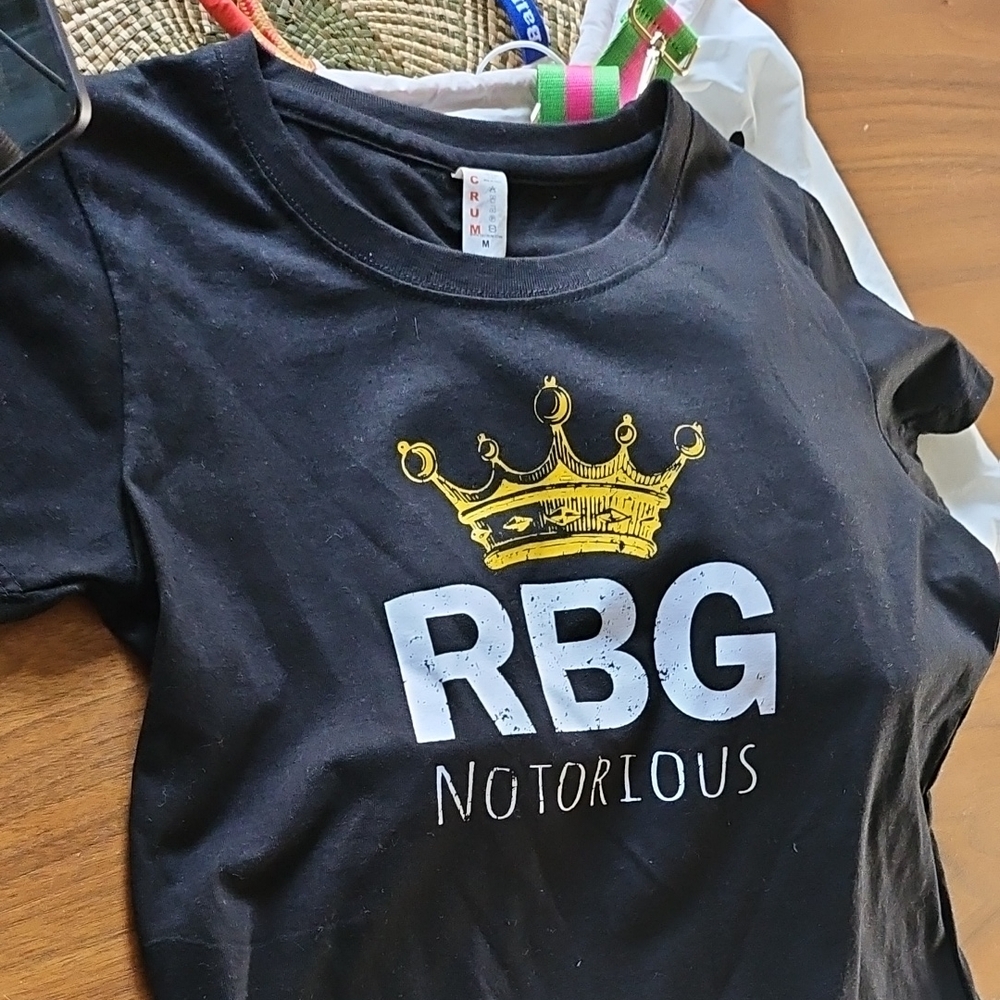 Black 100% Cotton Decrum Notorious Rbg Feminist Ruth Bader Ginsburg M